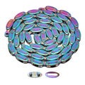 Bike Chain, Single Speed Cycling Bicycle Chain Unbeatable Strength & Rainbow 100 Links Chains 1/2" x 1/8" 1 Speed with Connector for Fixed Gear BMX Commuter Bikes Beach Cruiser MTB