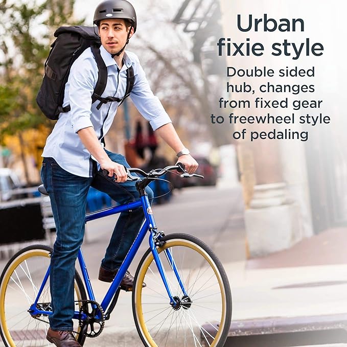 Schwinn Kedzie Single-Speed Fixie Road Bike, Lightweight Frame for City Riding