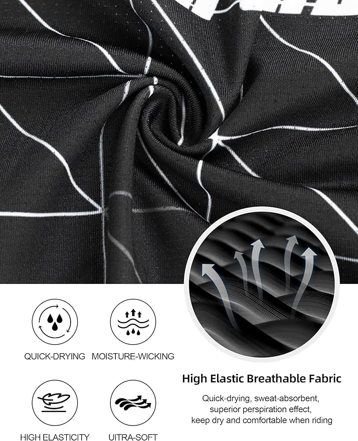 LAMEDA Men's Cycling Jersey Breathable Lightweight Bike Jersey for Men Cycling Short Sleeve Elastic Road Bike Shirt