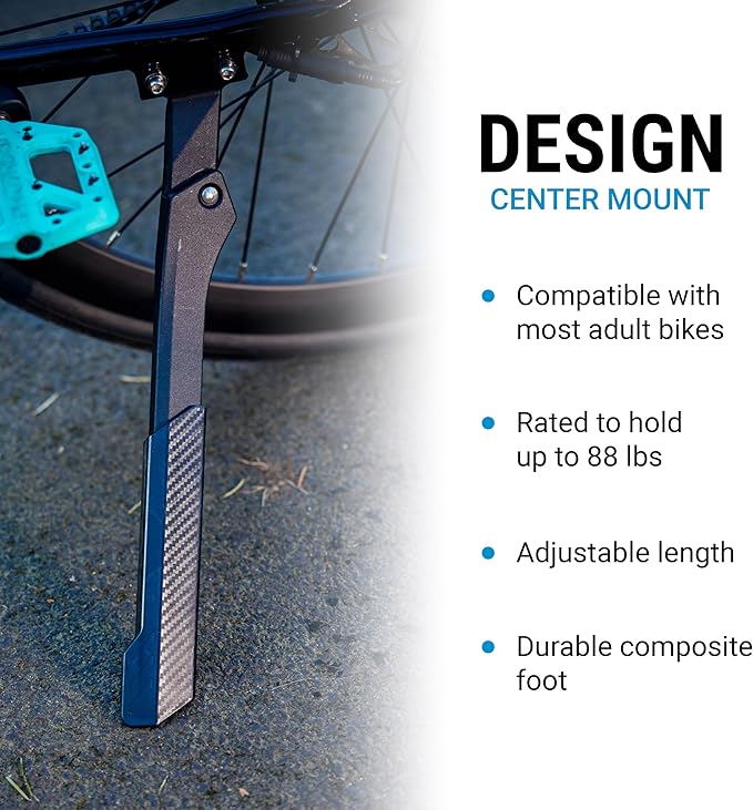Portland Design Works Sturdy Lad E-Bike Kickstand - E-Bike Accessories, Kick Stands for Adults Bikes