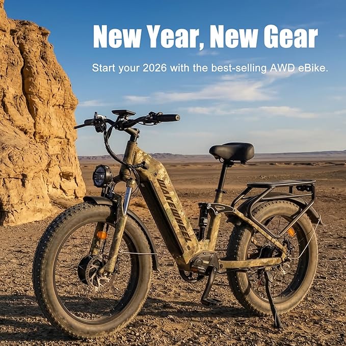 8000w Electric Bike for Adults, 60V 32Ah Battery Ebike, Fat Tire & Long Range Electric Bicycles, 210Nm Mountain Bike Full Suspension, Hydraulic Brake Electric Bicycle