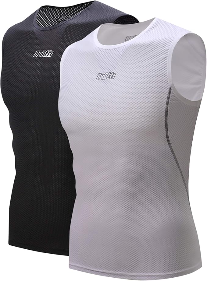 bpbtti Men's High Wicking Sleeveless Base Layer Cycling Running Underwear Quick Dry Vests Lightweight Sports Tank Tops