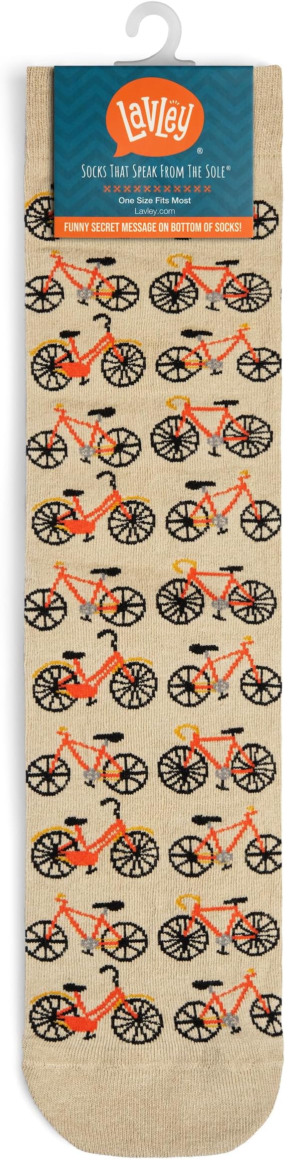Lavley Bike Socks - Gifts for cyclists and mountain bikers - Fun holiday or birthday gift - Great stocking stuffer