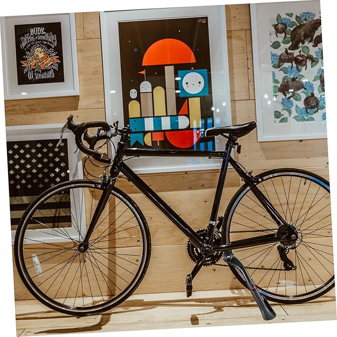 Adjustable Aluminum Alloy Bike Kickstand Length Adjustable Bicycle Side Support for Mountain and Road Bikes Sturdy Parking Rack for Cycling Enthusiasts