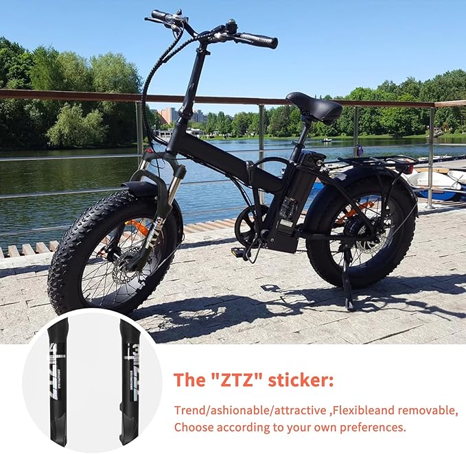 ZTZ 20 * 4.0 inch Fat Tire Oil Spring Suspension Fork - 100mm Travel, 135mm Spacing Hub, 9mm QR, Crown Lockout, Fat Tire Bike Front Fork, Fit for Snow Beach XC Mountain Bikes