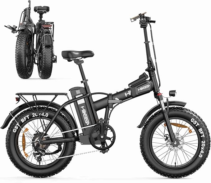 Folding Electric Bicycle for Adults - 750W High Power Motor, 16"/20" Fat Tire E-Bike, Long Range 48V 13AH/25Ah Battery, LCD Screen, Disc Brakes, Adjustable Seat & Handlebar