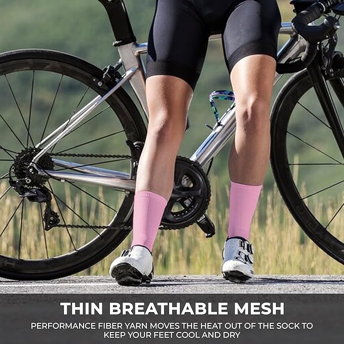 Performance Cycling Socks – Compression, Moisture-Wicking Crew Bike Socks