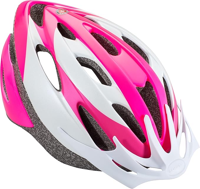 Schwinn Thrasher Helmet for Adults, Size 58-62 cm for Riders Ages 14+, Microshell, Adjustable Dial & Straps, Interior Padding, Air Vents, Lighted or Unlit, Visor, Adult Bike Helmet