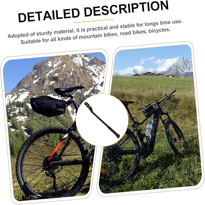 Unomor Adjustable Bike Kickstand Aluminum Alloy Bicycle Foot Support with Non-Slip Base for Mountain and Road Bikes Easy to Install for Outdoor Parking