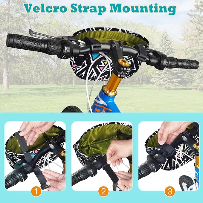 RAYMACE Kids Bike Basket,Children's Bike Basket Front,Waterproof Bicycle Basket Handlebar Bag for Girls,Boys Toddlers Bike or Scooter Accessories