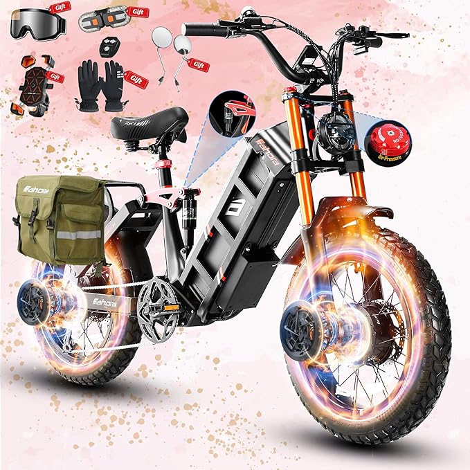 2025 Juliet Pro 2/Juliet Electric Bike for Adults 43MPH/34MPH Peak 5400W/1200W 60V 70AH/48V 60AH Ebike 220+Miles Long Range Electric Bike 20"*4.0 Fat Tires Step Thru Full Suspension Electric Bycicle