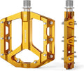 Road/Mountain Bike Pedals -Non-Slip Bicycle Flat Pedals Aluminum 9/16" - 3 Sealed Bearing Lightweight Platform Pedals for Road Mountain BMX MTB Bike