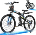 Electric Bike for Adults - Peak 750W 26''Folding Ebikes, Commuter Ebicycles with 48V Removable Battery, Up to 20+ MPH 50+ Miles, Dual disc Brakes & Dual Hydraulic Suspension