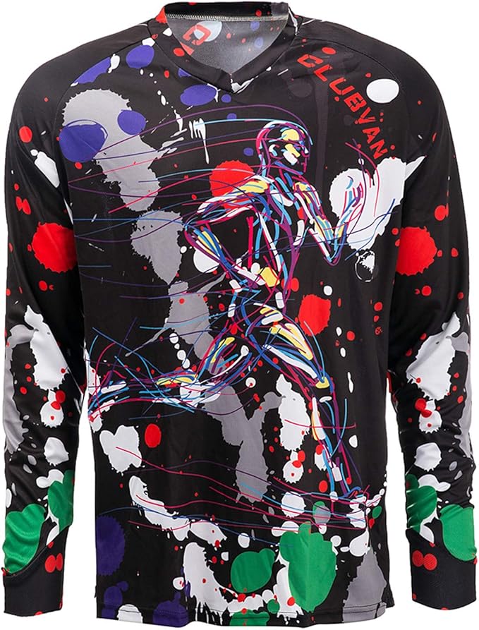 PSPORT Men's Motocross Jersey Long Sleeve Motocross Shirt Men Mountain Dirt Bike Jersey Downhill Riding Racing Clothing Tops