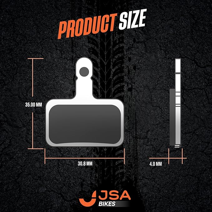 JSA Bike Disc Brake Pads Set for Scooters, Ebikes & Bicycles – Scooter Brake Pads with Organic Compound & Copper Plate for Heat Dissipation – Fits TRP, Tektro, Shimano Deore Br-M575 M525