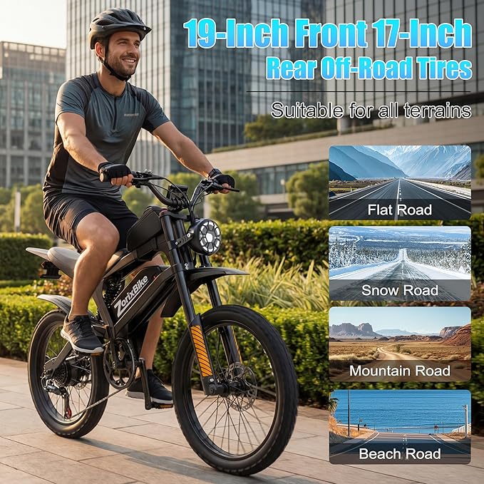 Electric Bike for Adults,48V 20AH - Peak Power 1500/3000W Brushless Motor Electric Bicycle - Max Speed 31-35MPH - Max 80 Miles Range - 20" x 4.0" Fat Tire Dirt E-Bike,7-Speed - UL 2849