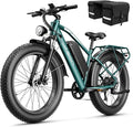 Jasion EB5 MAX Electric Bike for Adults with 2000W Peak Motor, 48V 15Ah (720Wh) Battery Electric Mountain Bike, 26'' x 4'' Fat Tire Ebike, 28+MPH Speed, Cruise Control, with Fenders, Rear Rack