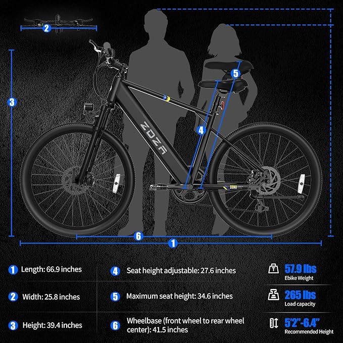 Electric Bike, 1000W Peak Motor, 26” E Bike for Adults, 40 Miles Range & 22 Mph Ebike, Electric Bicycle for Commute, 7 Speed & Colorful LCD Display (Light Blcak)