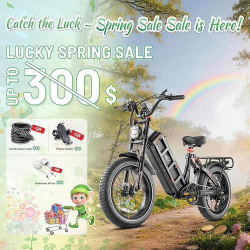 2025 eAhora Juliet Pro 2 5400W/1200W 43/34MPH Dual Motor | 60V 70Ah/52V 60Ah 200-220+Miles Long Range Ebike for Delivery and Commuting | 20'' Fat Tire Full Suspension Electric Bike for Adults