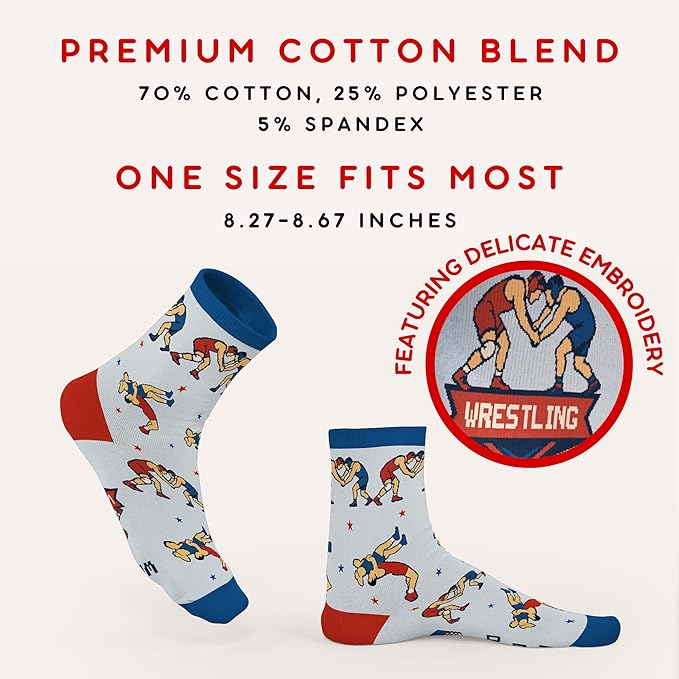 FOURSTUFF Ski, Cycling, Basketball, Golf, Pickleball, Softball, Volleyball, Wrestling, Soccer - Sports Socks for Women Men