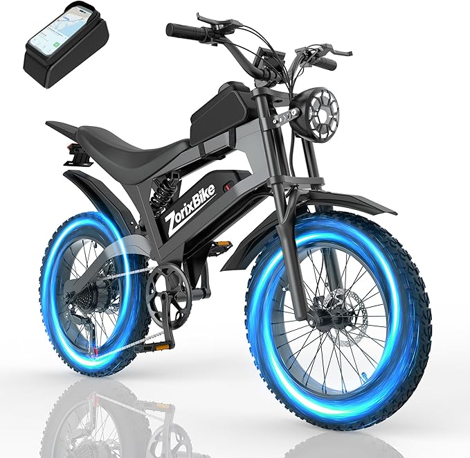 Retro Electric Bike for Adults,48V 20AH-1500/3000W Peak Motor Electric Bicycle-Max Speed 31-35MPH-Max 80 MI Range-20" x 4.0" Fat Tire Ebike,7-Speed, Dual Shock Absorber - UL 2849