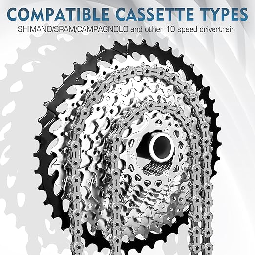 BUCKLOS 6/7/8/9/10/11/12 Speed Bike Chain, High Performance Lightweight Bicycle Chains for Road Bike/Mountain Bike/Ebike,Compatible with Shimano, SRAM, Campagnolo Silver/Gold