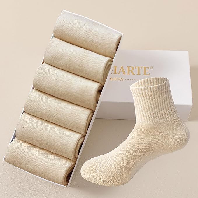 MAGIARTE Womens Mini Crew Ankle Socks Athletic Casual Cotton Socks for Women