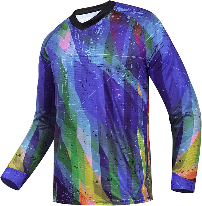 PSPORT Men's Motocross Jersey Long Sleeve Motocross Shirt Men Mountain Dirt Bike Jersey Downhill Riding Racing Clothing Tops