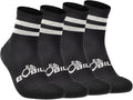 Cycling Biking Socks 2 Pairs, Ergonomic Moisture Wicking Breathable Cushion Quarter Crew Riding Socks, Men & Women