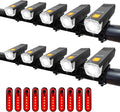 Kunhe USB-C Rechargeable Bike Lights Front and Rear(2or4or10or20 Packs) Night Riding for Kids &Adults 3 Lights Modes Used as a Safety Indicator Light for Skateboards Strollers and Wheelchairs