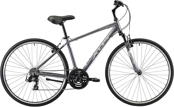 XDS Cross200 21 Speed Hybrid Bike Commuter City Bike, for Men and Women, Adult and Teenager, 700C Wheel, 15.5/17.5/19.5/21.5 Inch Lightweight Aluminum Alloy Frame