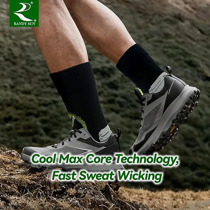 RANDY SUN Waterproof Breathable Socks, [SGS Certified] Unisex Novelty Skiing Trekking Hiking Wading Trail Socks