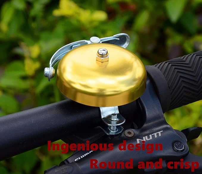 Classic Bell, Loud Crisp Clear Sound Bicycle Accessories for Adults Youths, Stylish Horn for Road and Mountain Bikes