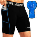 Men's 4D Padded Bike Shorts Cycling Underwear Biking Bicycle Padding Shorts for Men Side Pockets