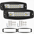 Flush Mount LED Pods, 2PCS 7inch 120W 12,000LM CREE Off Road LED Fog Lights Flood Spot Beam Combo Flush Mount Fog Lights Reverse Grill Mount Lighting for Offroad 4x4 Truck SUV