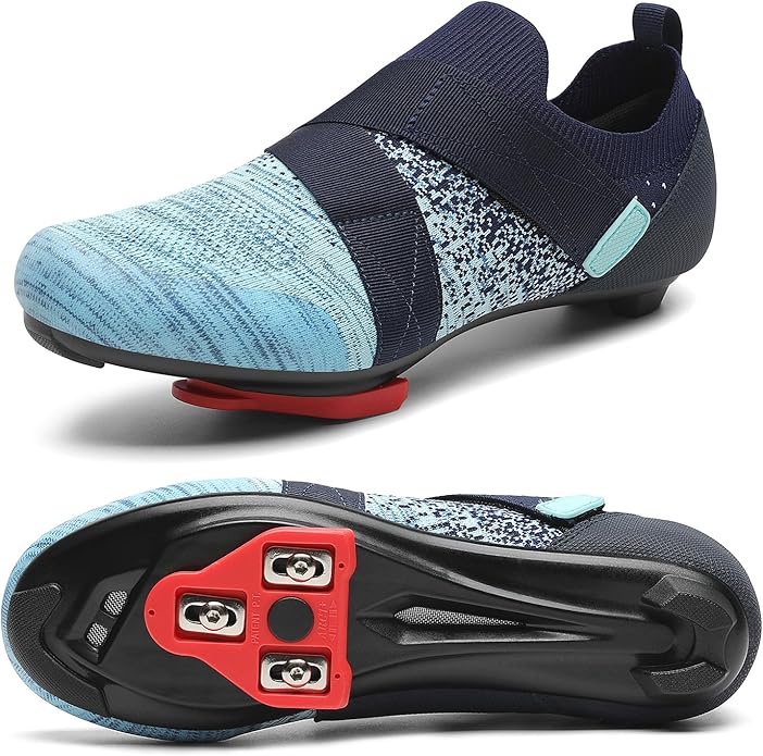 Unisex Cycling Shoes Compatible with Peloton Bike & SPD Indoor Road Riding Biking Bike Shoes with Delta Cleats Included for Men Women