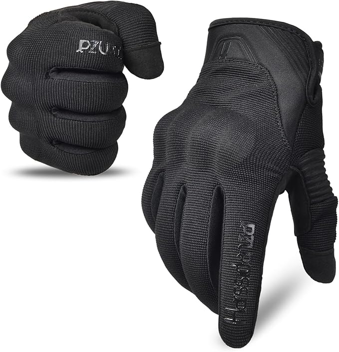 Harssidanzar Motorcycle Gloves Men Full Finger Riding Touchscreen Gloves SM061US