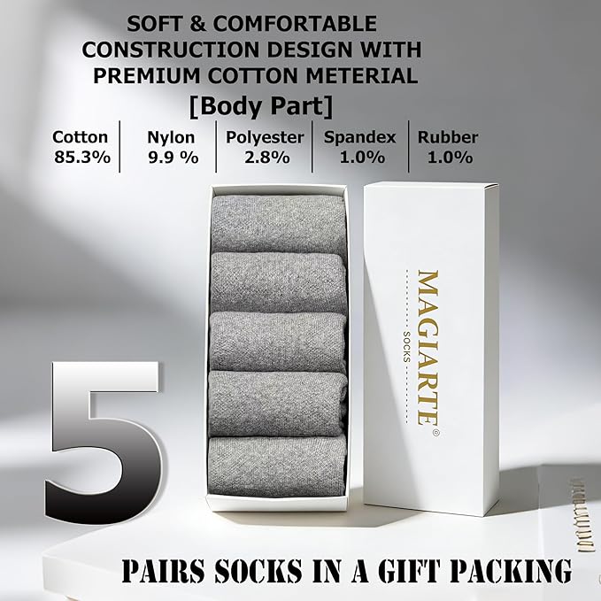 MAGIARTE Womens Mini Crew Ankle Socks Athletic Casual Cotton Socks for Women