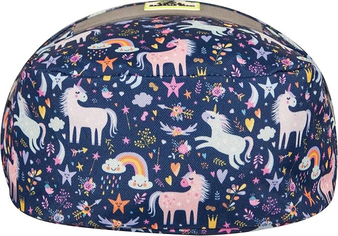Kids Bike Basket,Durable Front Frame Bicycle & Scooter Basket Bag,Waterproof Fabric Bicycle Handlebar Bag for Boys, Girls, Toddlers with Zipper Mesh Lip (Unicorn)
