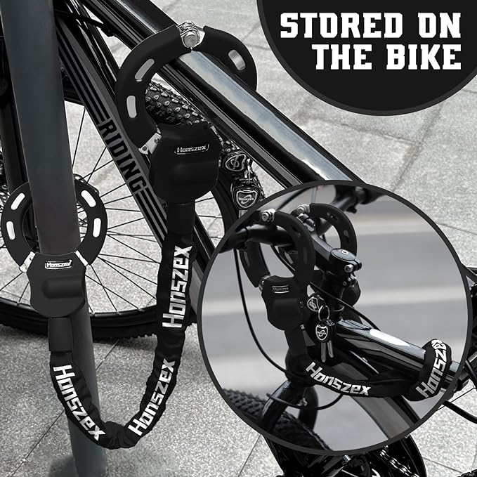Scooter Lock, Bike Locks High Security with Key, 36.22inch Heavy Duty Bike Lock Chain, Accessories for Electric Scooter, E-Bikes