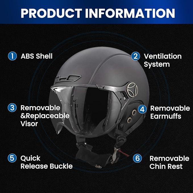 ILM Bike Helmet Adult Bicycle Ski Snowboard Helmet for Men Women with Removable Visor Earmuffs ASTM CPSC and CE Z102