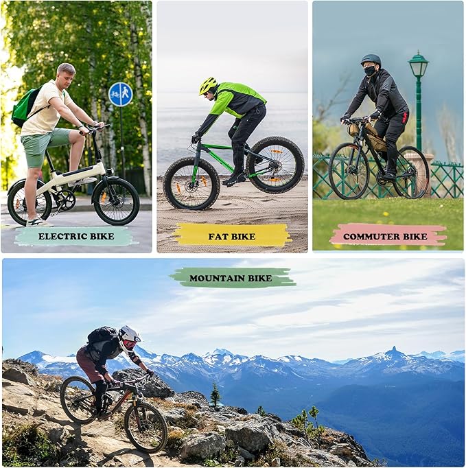 BUCKLOS Mountain Bike Mechanical Disc Brake Caliper with Adapter, MTB Dual Piston Line Pulling Brakes Aluminum Alloy Calipers Front +Rear with Brake Pads for Road Bike, Mountain Bike