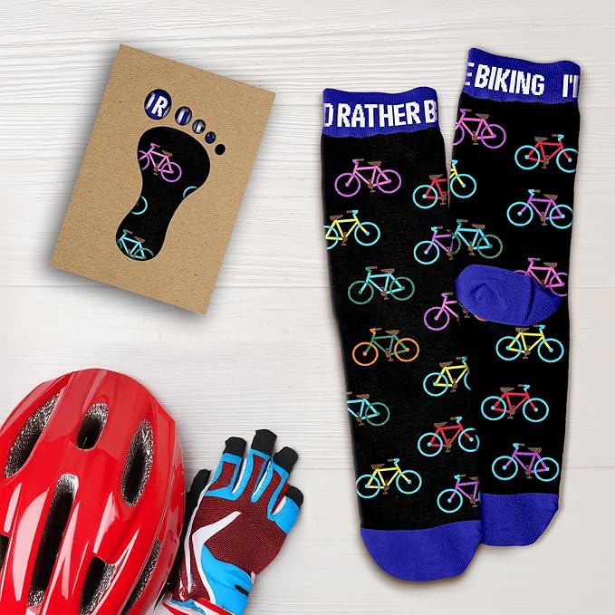 Cycling Socks - Gifts for Cyclists, Mountain Bike Accessories, Bike Socks and Funny Biker Gifts for Men