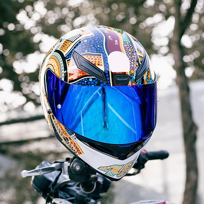 Soman K1 Helmet Visor Replacements, K1S Tinted Helmet Visor Compatible with K1 K1S K3SV K5 K5S UV Protection (Rainbow)