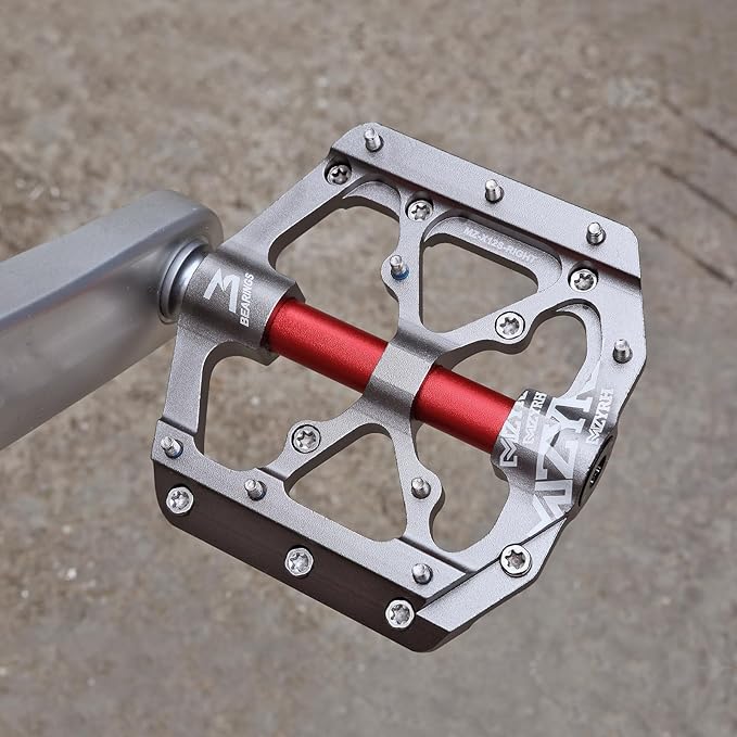 MZYRH Road/Mountain Bike Pedals,Lightweight 3 Bearings Bicycle Pedals,9/16” Aluminum Alloy Flat Pedals for Road Mountain BMX MTB Bike