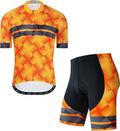 JPOJPO Cycling Jersey Men Set Bike Shirt Kit Short Sleeve Clothing Tops+5D Padded Shorts Summer Breathable Quick-Dry S-3XL