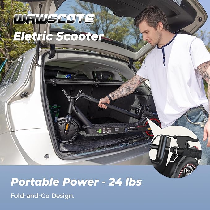 Electric Scooters - Electric Scooter for Adults, 500W Peak Motor, 18 Max MPH, 21 Miles Range, APP Control, Lightweight Foldable E-Scooter