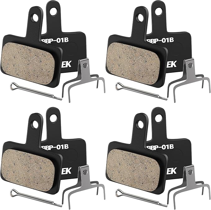 AGPTEK Bike Brake Pads, High-Performance Brake Pads, Disc Brake Pads & Spring (Semi-Metallic&Resin) for Mountain Bike Disc Brakes,Bike Pads Compatible with TRP Tektro Shimano Deore Br