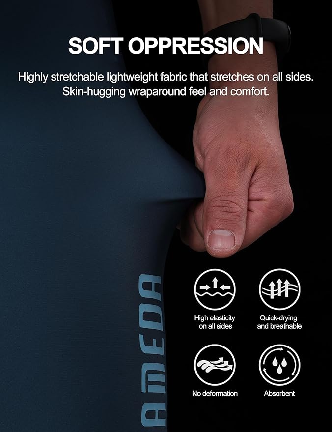 LAMEDA Padded Bike Shorts for Men Breathable Cycling Shorts with Padding Moisture-Absorbing Bicycle Shorts for Biking Road