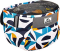 Kids Bike Basket,Durable Front Frame Bicycle & Scooter Basket Bag,Waterproof Fabric Bicycle Handlebar Bag for Boys, Girls, Toddlers with Zipper Mesh Lip(Geometry)